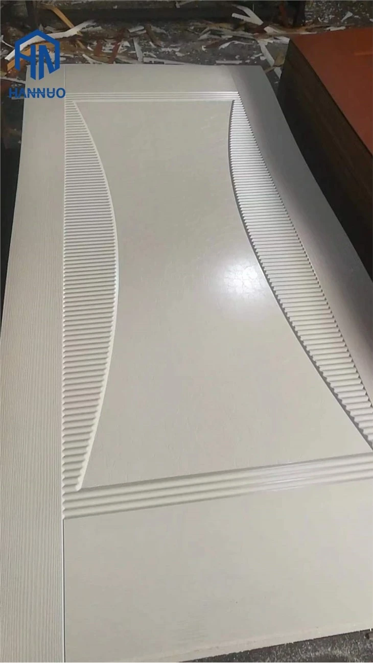 Natural Veneer Or Melamine Paper Faced HDF Moulded MDF Door Skin
